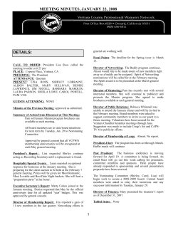 January, 2008 Board Meeting Minutes