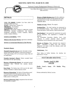 March, 2008 Board Meeting Minutes