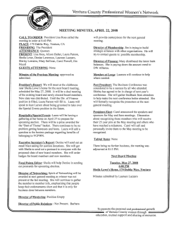 April, 2008 Board Meeting Minutes