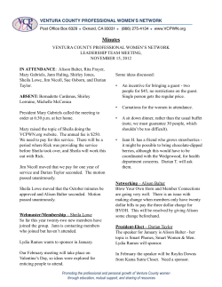 November, 2012 LT Meeting Minutes