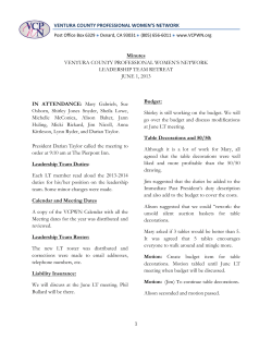 May, 2013 LT Meeting Minutes