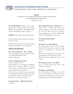 September, 2013 LT Meeting Minutes