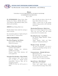 May, 2014 LT Meeting Minutes