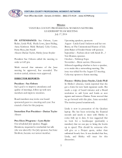 July, 2014 LT Meeting Minutes