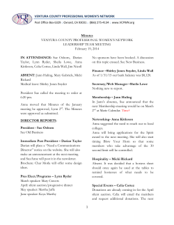 February, 2015 LT Meeting Minutes