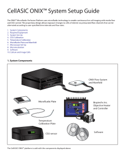 CellASIC ONIX System Setup Guide