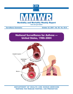 National Surveillance for Asthma - United States, 1980-2004