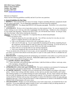 Course Syllabus: Prep Chemistry