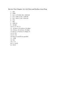 Answers Review Ch. 12.1-12.3 Surface Area