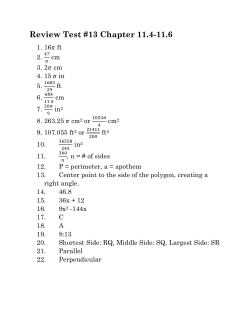 Answers Review Test #13