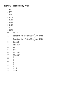 Review Trigonometry