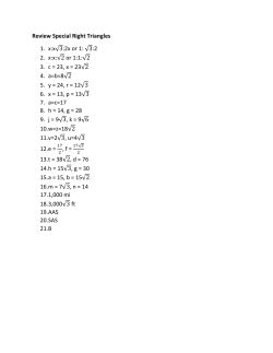 Test #10 Review Answer Key