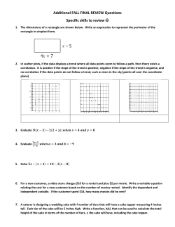 Additional Fall Final Review PREP