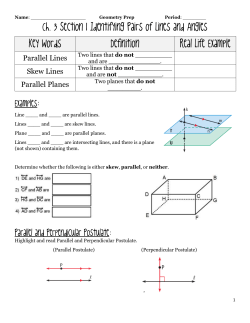 3.1 Identifying Pairs of Lines and Angles Blank Notes