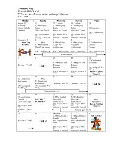 1st 2nd Six-Weeks Calendar