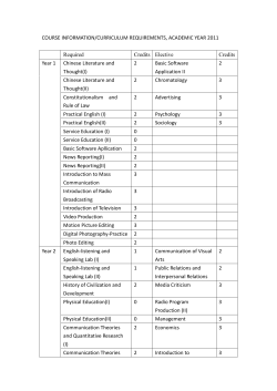 ACADEMIC YEAR 2011