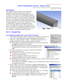 Minor Loss in a Pipe Elbow