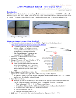 Flow Over a 2-D Airfoil