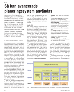 Så kan avancerade planeringssystem användas