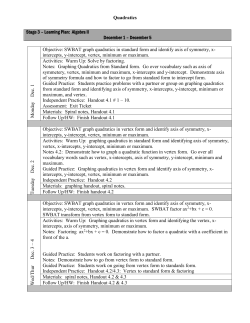 Alg 2 lesson plans