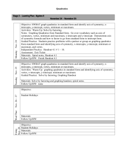 Alg 2 lesson plans
