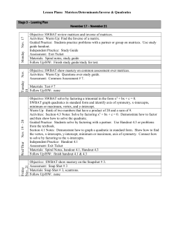 Alg 2 lesson plans
