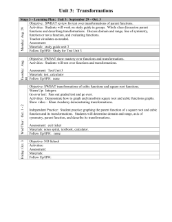 Alg 2 lesson plans