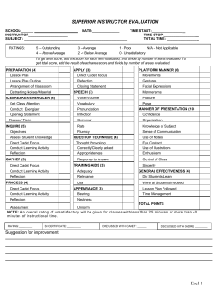 MOI Superior Instructor Class 2015