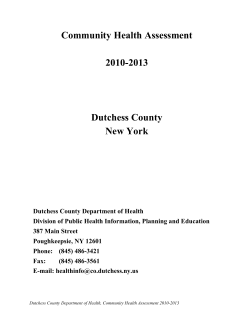 Dutchess County Community Health Assessment