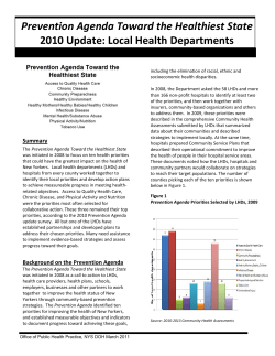 2010 Hospital Community Service Plan Update