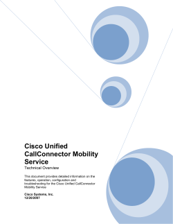 Cisco Unified CallConnector for Mircrosoft Windows Mobility Edition Administrator Guide for 1.4 and later versions