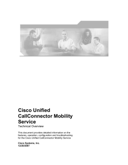 Cisco Unified CallConnector for Microsoft Windows 1.4 Mobility Edition Administrator's Guide