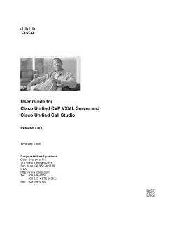 User Guide for Cisco Unified CVP VXML Server and Cisco Unified Call Studio, Release 7.0(1)