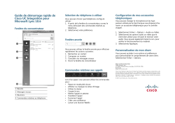 Guide de d&eacute;marrage rapide de Cisco UC Integration pour Microsoft Lync 10.6