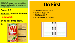 Prep-Biochemistry Intro