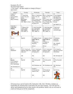 Geometry PAP 1st Six Weeks 14-15