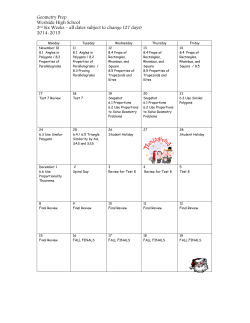Geometry Prep 3rd Six Weeks Calendar 14-15