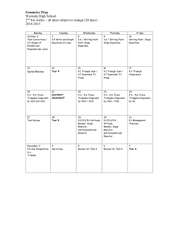 Geometry Prep 2nd Six Weeks Calendar 14-15