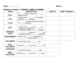 1.1 Points Lines and Planes Prep