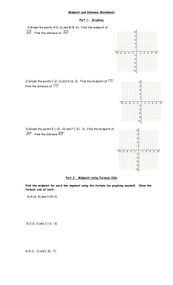 Midpoint and Distance Worksheet