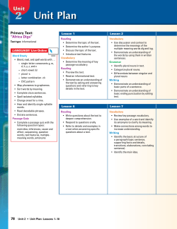 Unit 1 Lesson 1