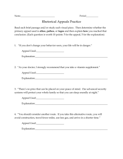 Rhetorical Appeals Practice
