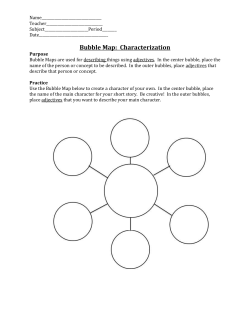 Bubble Map - Characterization