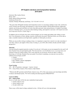 AP English IV Syllabus