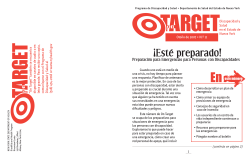 "On Target: Oto o de 2007 - No. 11 - Est preparado! Preparaci n para Emergencias para Personas con Discapacidades"