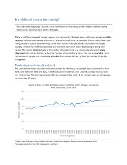 Is childhood cancer increasing?