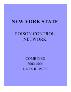 New York State Poison Control Network 2002-2004 Report is Available in Portable Document Format