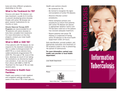Information on Tuberculosis