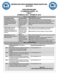 UNIT 3 WEEK 9 LESSON PLANS
