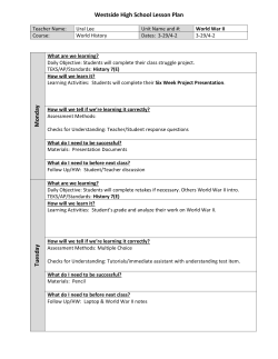 Lesson Plans 3-29/4-2